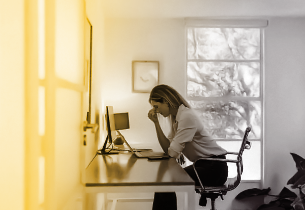 stressed female worker needing our quotes for stress