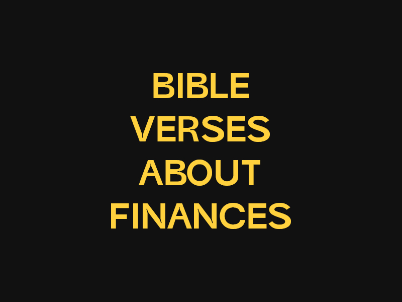 bible verses about finances