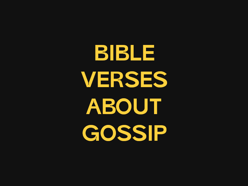 bible verses about gossip