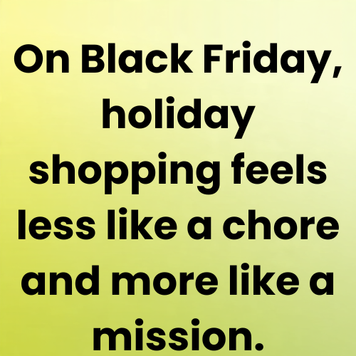 On Black Friday, holiday shopping feels less like a chore and more like a mission.