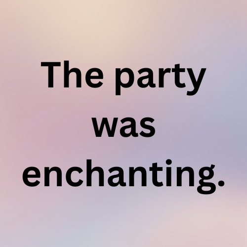 The party was enchanting.